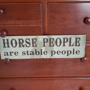 Metal Horse People sign